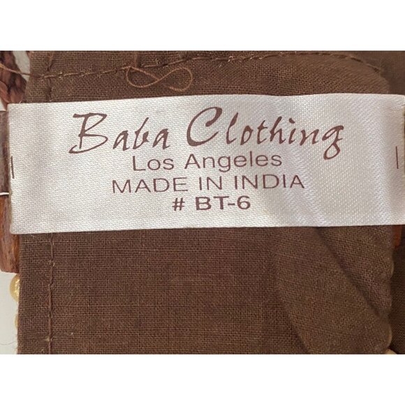 Baba L.A. Clothing Handmade‎ India Wood Faux Pearl Beaded Belt Tie Belt Vtg 32\